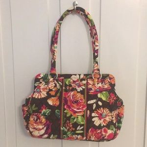 Vera Bradley Magnetic Close Quilted Should Bag